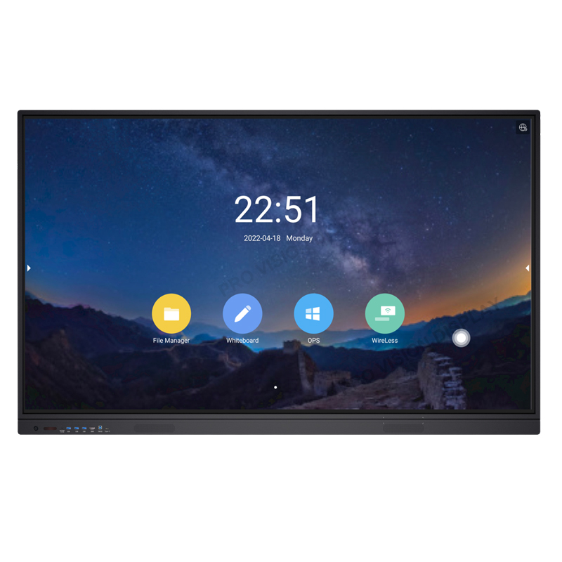 Taispeáin Painéal Maol Idirghníomhach 75 Inch Android 8.0 Anti Glare